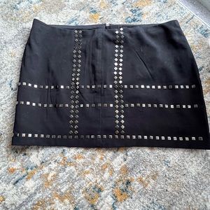 Black studded mini skirt M